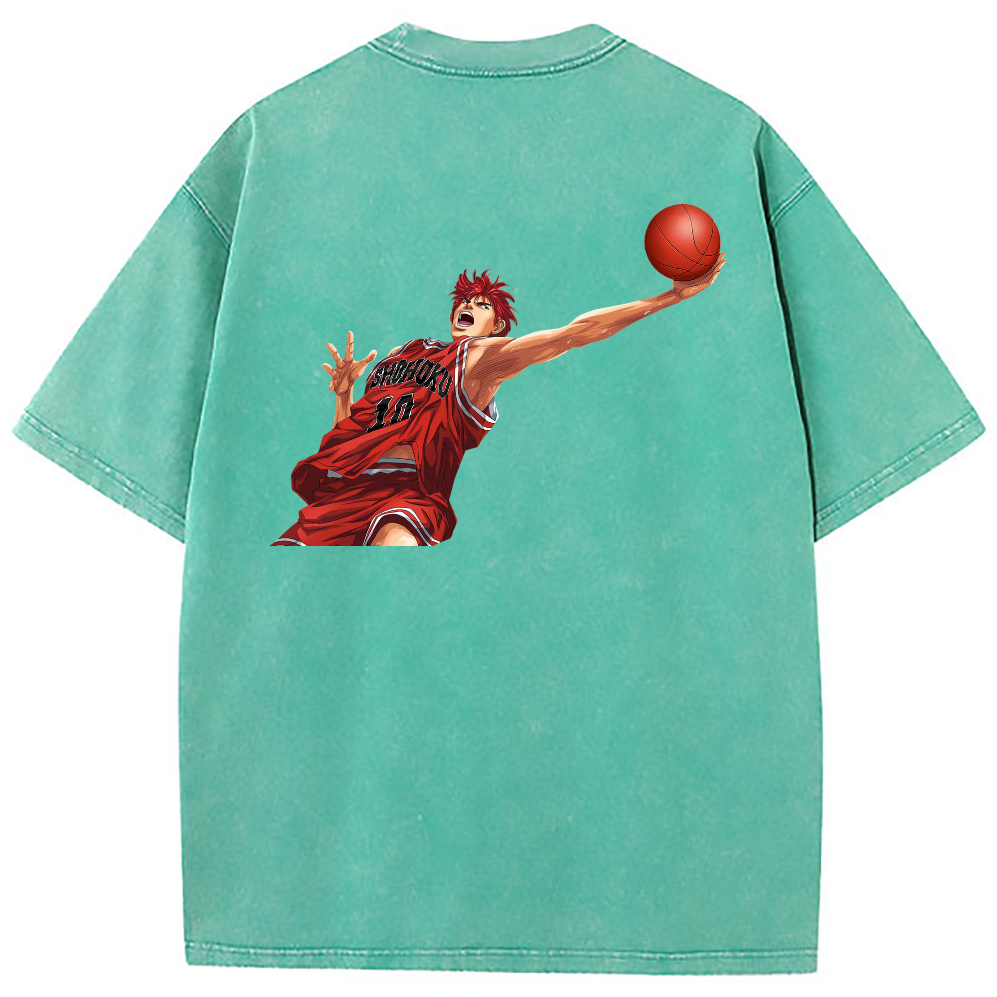 （画像用） SLAM DUNK／スラムダンク 綿100% ヴィンテージ風 半袖Tシャツ（背面プリント）